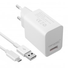 CARGADOR RAPIDO USB-C 18W PD + CABLE MICRO USB